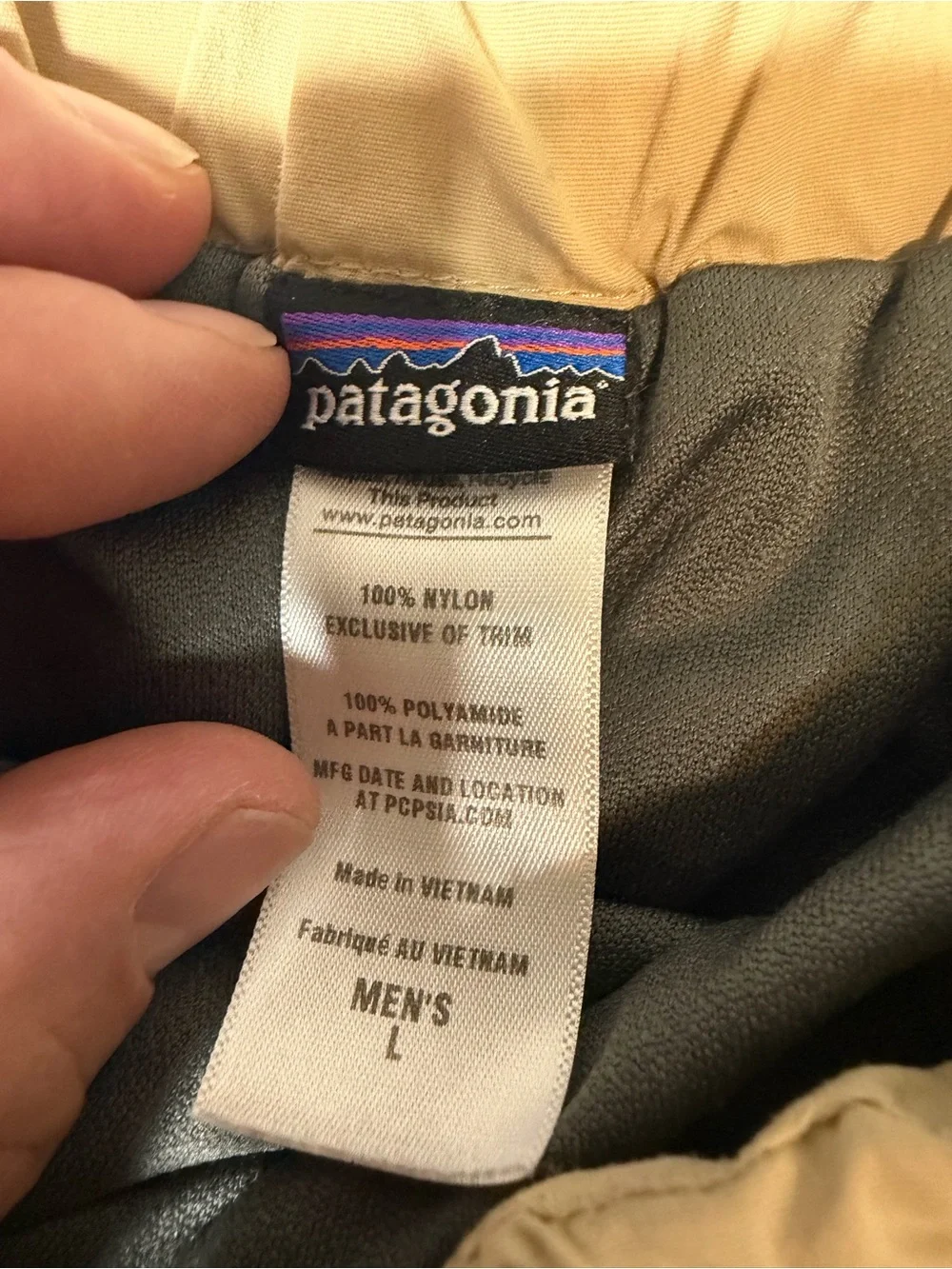 Patagonia Gi iii Water Shorts Mens Large Hiking Cargo Nylon Outdoor Belted Lined
